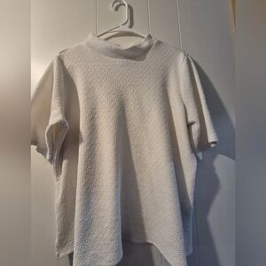 Worthington White Mock Turtleneck Top Size XL